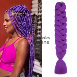 Coada de par afro impletita de  80 cm Premium 1 - Violet 80A35